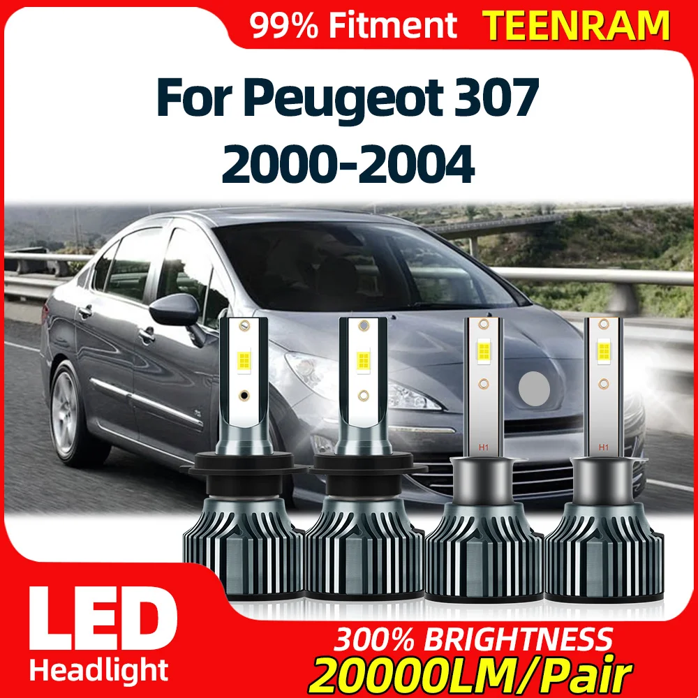 

240 Вт, высокая мощность, 12 В, Turbo светодиодный, лампы для головных фонарей, 6000 лм, чипы CSP, автомобильные фары 307 K для Peugeot 2000, 2001, 2002, 2003, 2004