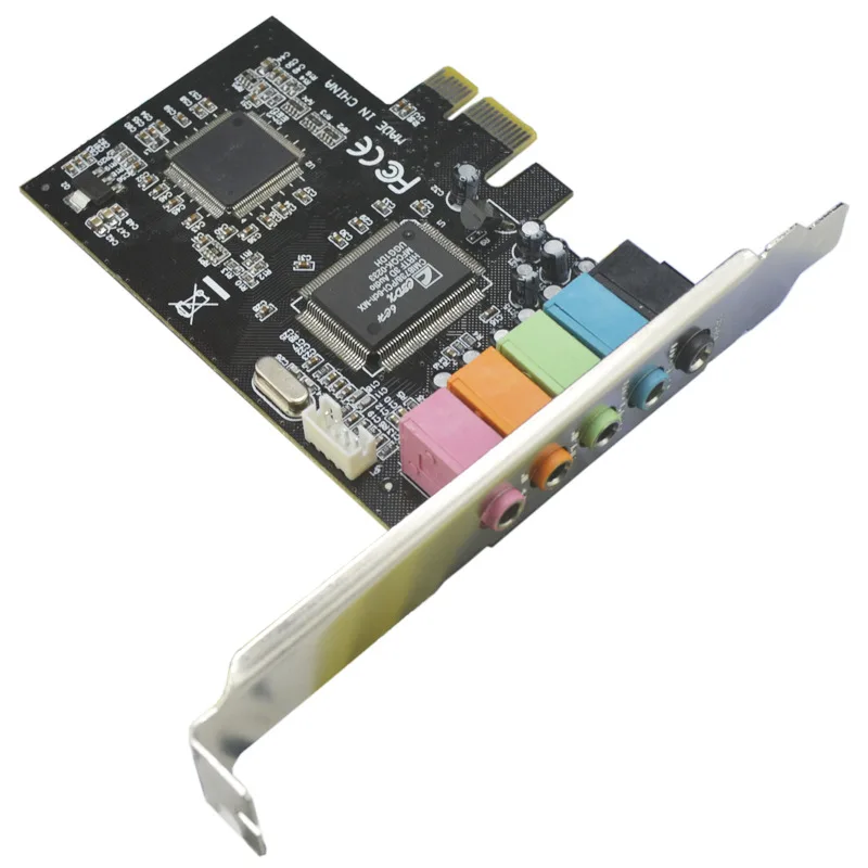 Pcle Sound Card Channel CMI8738 Chipset Audio Interface PCI-E 5.1 Stereo Digital Card Desktop Soundcard Connectors for Computer