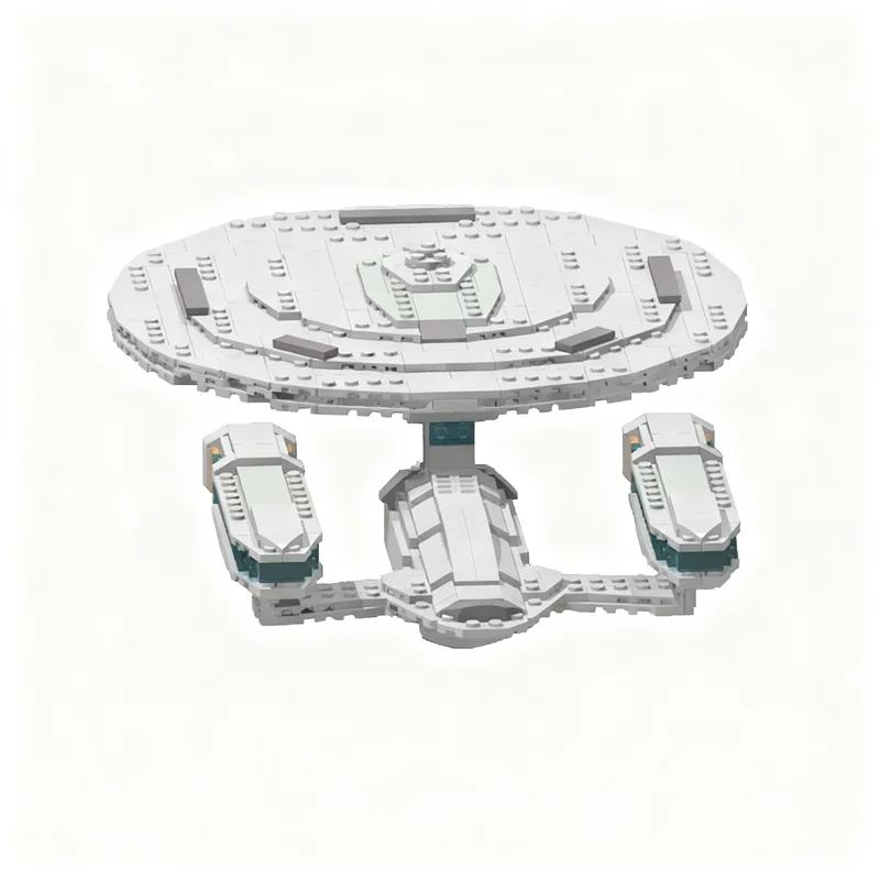 2491pcs MOC Ambassador-Type Ships Pack USS Enterprise-C USS Yamaguchi Renaissance-Class Smooth Space Model Building Blocks 3D
