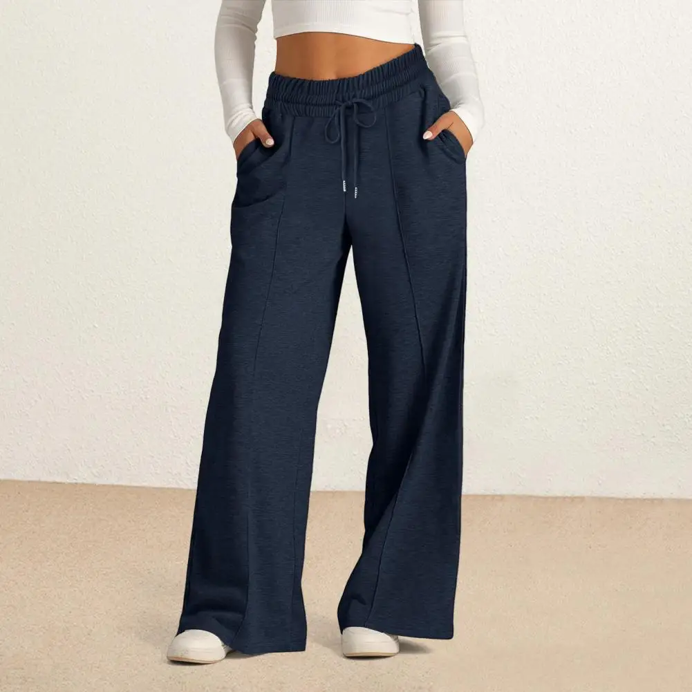 Women Baggy Sweatpants Autumn Winter Casual Wide Leg Athletic Fit Lounge Joggers Pants Trousers with Pockets