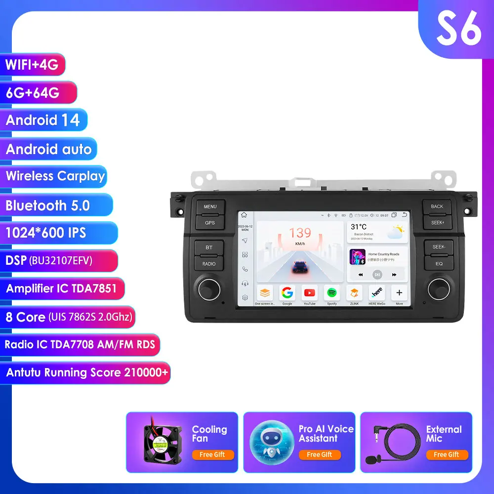 7 ''2 Din Android Auto Multimedia Speler Voor Bmw E46 M3 316 318 320 323 325 328 330 335 Rover 75 Coupe Stereo Audio Gps Autoradio