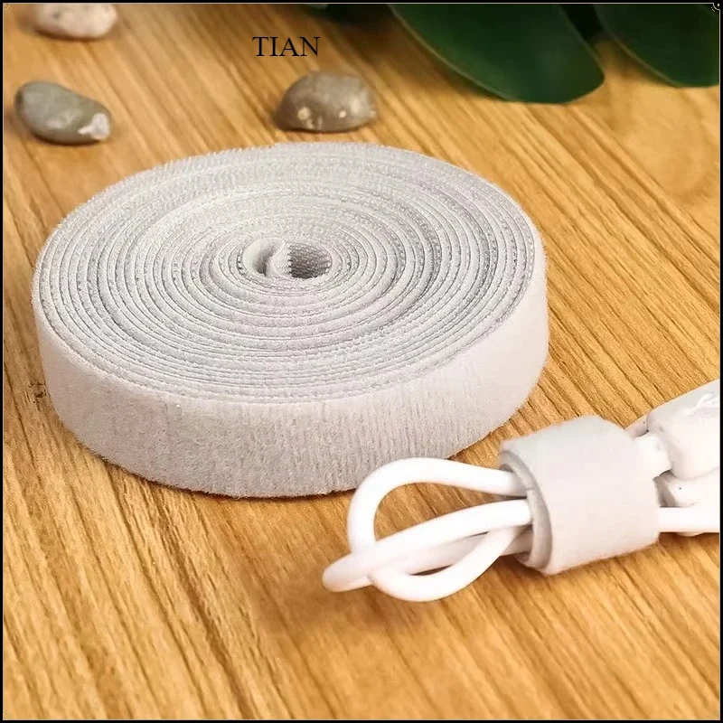 1 Roll Reusable Fastening Tape Cable Ties, Multi-Purpose Cord Organizer Computer And TV Wire Storage Data Cable Management Tie