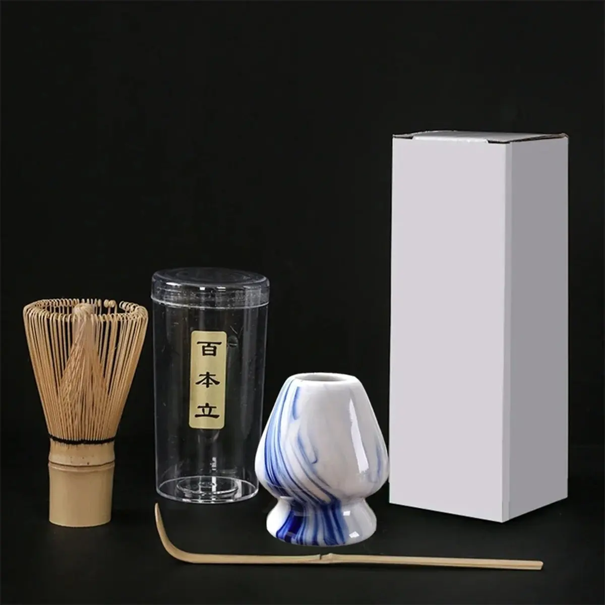 A67T NEW Tea Brush Matcha Stirring Brush Tea Brush Stand Japanese Tea Ordering Tools 3pcs Tea Spoon Tea Holder 3pcs/Set