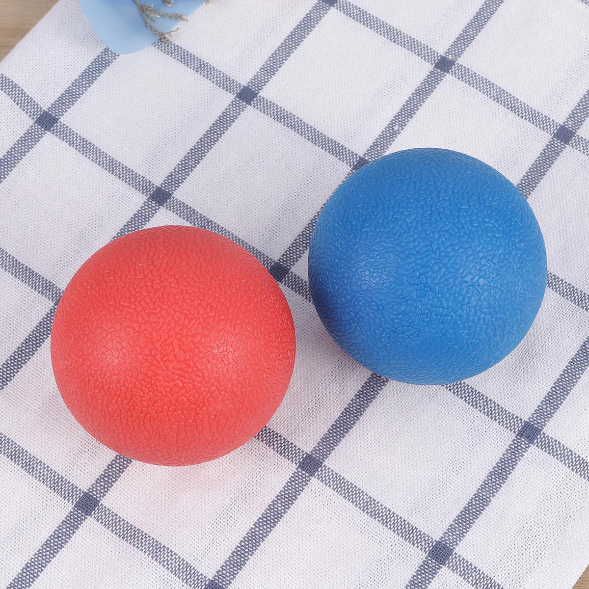 2PCS TPE Injection Fascia Ball Massage Ball Deep Muscle Relaxation Yoga Fitness Ball(Red+Blue) yoga ball