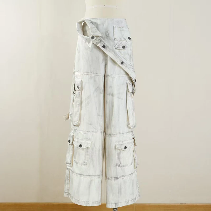 

Персонализированные брюки-карго с наклонными множеством карманов, свободным и утягивающим эффектом, новый стиль повседневных брюк в 2025 году.