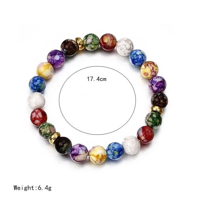7 Chakra Beads Chain Bracelet For Women Enhances Balance & Energy Perfect for Yoga Meditation and Daily Wear Jewelry Gift