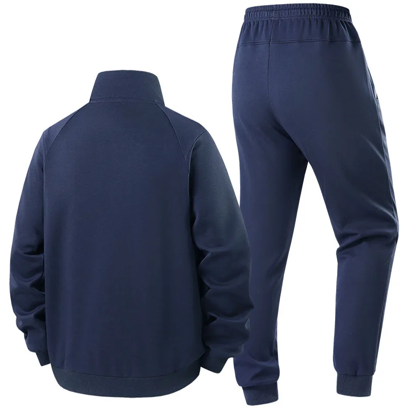 Men Sportswear Sets Spring Autumn New Hooded Suit Men's Sports Tracksuit Solid Color Men's 2 Piece Set Sweatshirt+Sweatpants 886