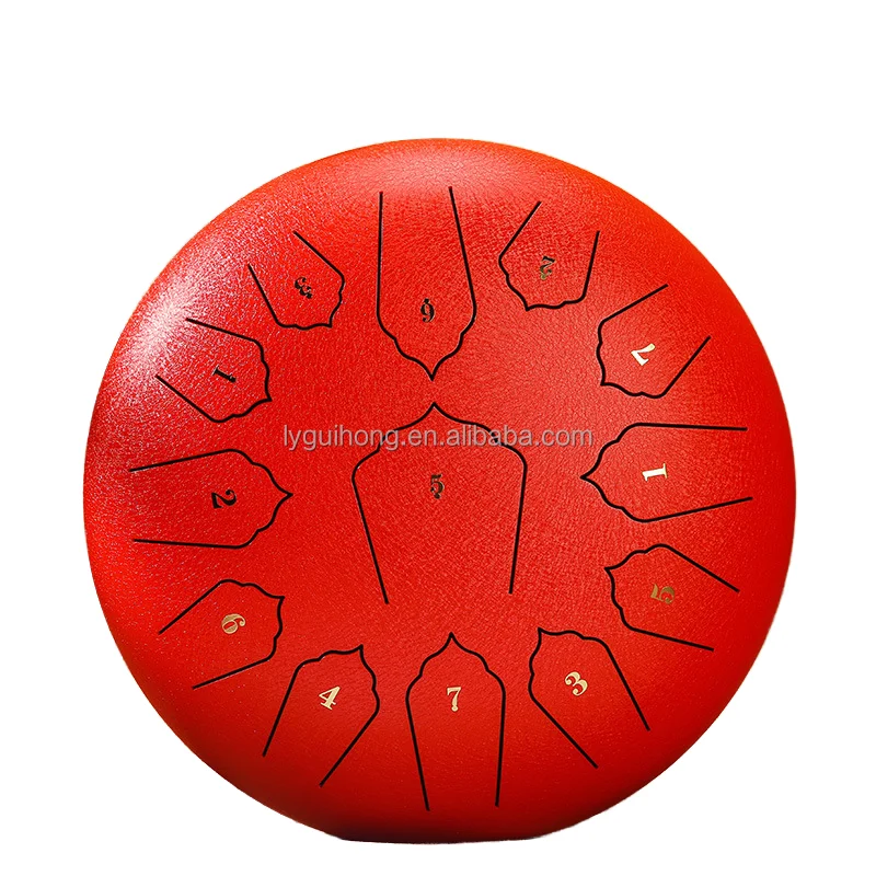 Hooqu Steel Tongue Drum 12 Inch 13 Tone Ethereal Hand Drum And Steel Tongue