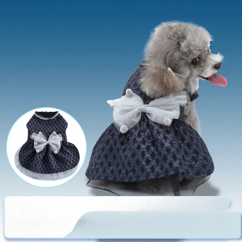 Dog Dress Double Layer Design Dress Wedding Wedding Teddy Pomeranian Princess Dress