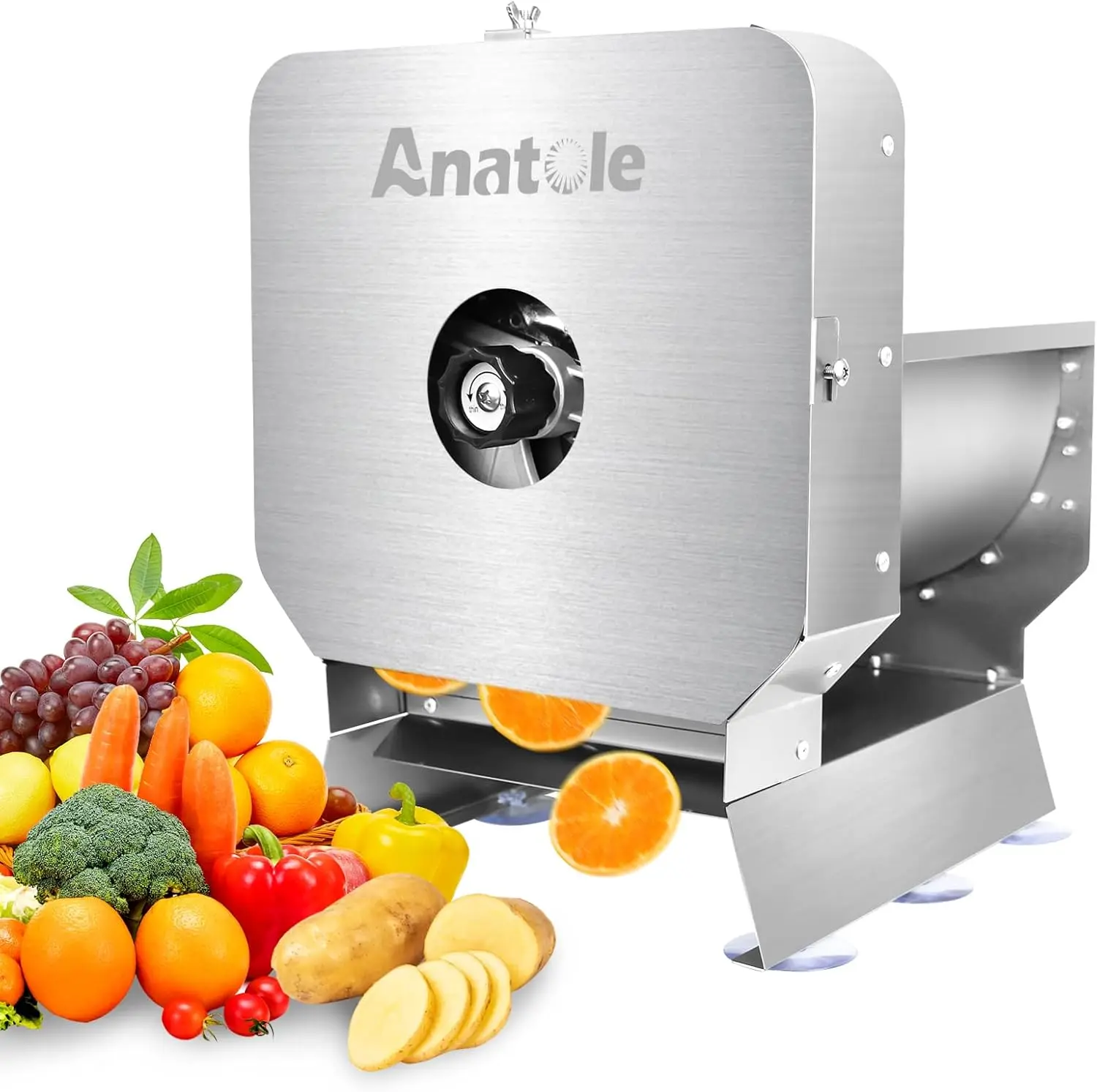 

Electric Vegetable Slicer Stainless Steel Adjustable Thickness Manual Mode for Tomato Onion Potato Cabbage