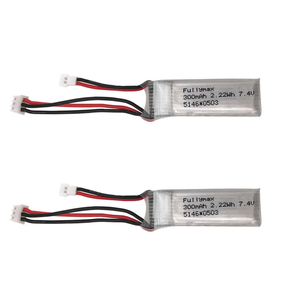 7.4V 300mAh lipo Battery For WLtoys F959 Airplane Spare Parts XK DHC-2 A600 RC Airplane Skyking wholesale 7.4 V lipo battery 30C