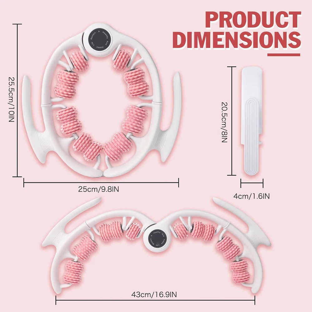 

BOTQTOW Антицеллюлитный и лимфодренажный массажный ролик — массажер для глубоких фасций мышц ног, бедер, растяжек, гладкой кожи