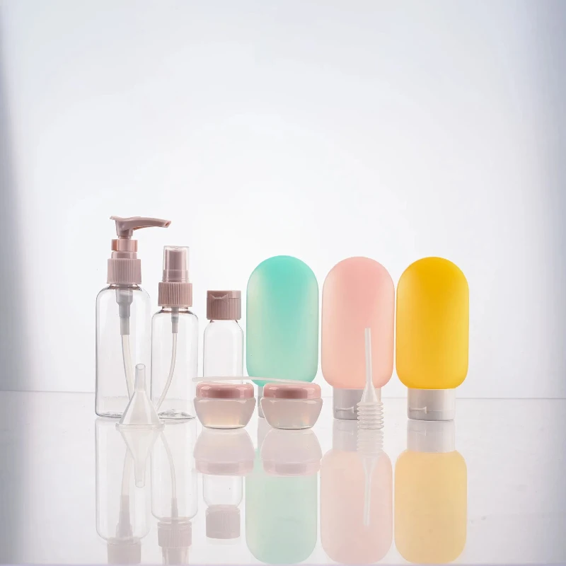 60ml 3/4/11pcs Portable Travelling Dispenser Set Cosmetic Bottle Plastic Bottle Lotion Bottle Toner Shampoo Spray Bottle