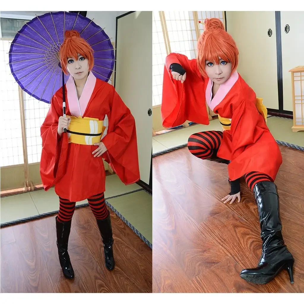 

2025 Halloween Tenue de Cosplay Anime pour femmes, avec au-dessus du genou, Sos Yorozuya Gintoki Kikyo, Costume traditionnel