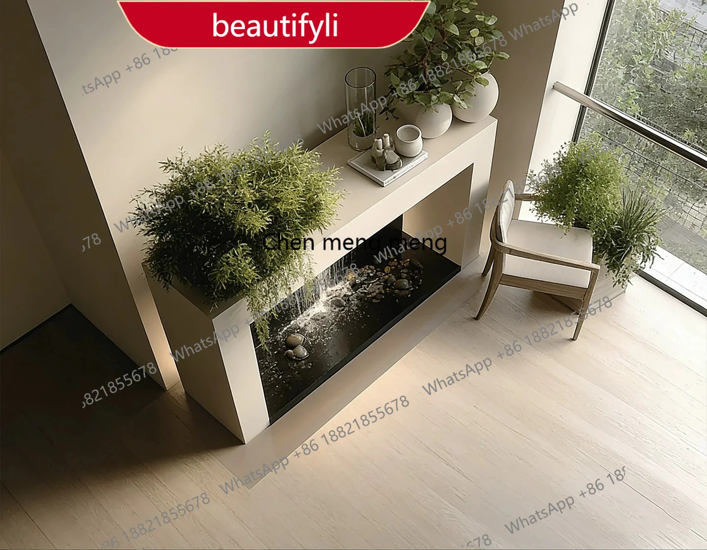 

A38 Modern minimalist entrance table household recycled water art square storage table corridor advanced decoration