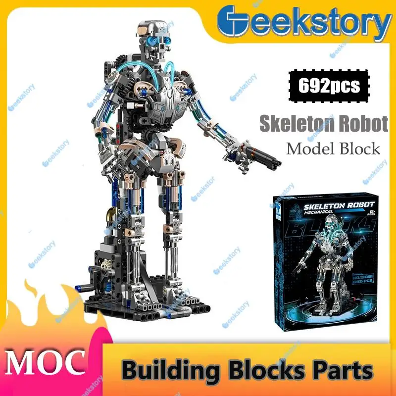 

New 692pcs Skeleton Robot Model Building Blocks Set Creative 13091 Mechanical Series Boys Assembled Ornament Bricks Toys Gifts