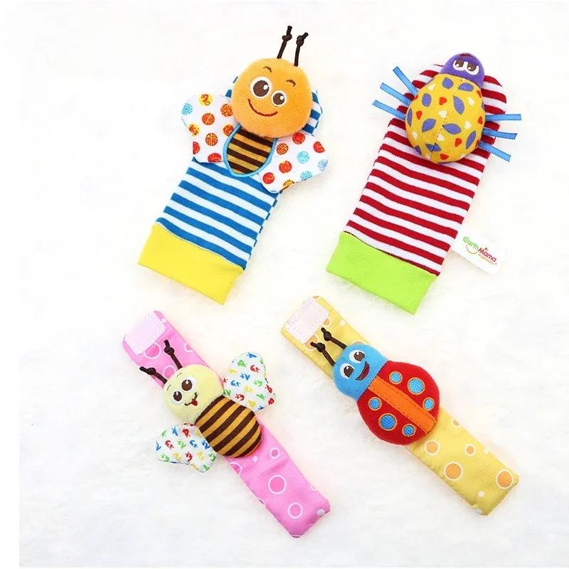 طفل رضيع المعصم حشرجة الموت الجوارب اللعب 0 6 12 شهر فتاة صبي ألعاب تعلم التنمية التعليمية المبكرة لطيف الصغار الهدايا الحسية #2