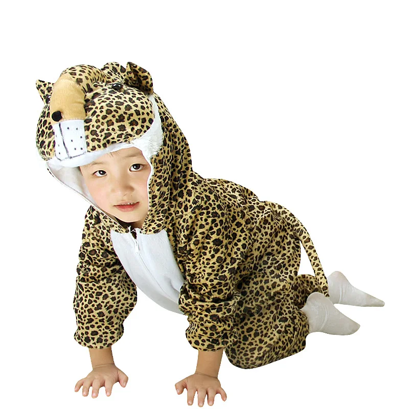 Animal Pajamas Jumpsuit Unisex Kids Onesie Pajamas Easy to Take on and off for Kids Between 90-160 cm tall