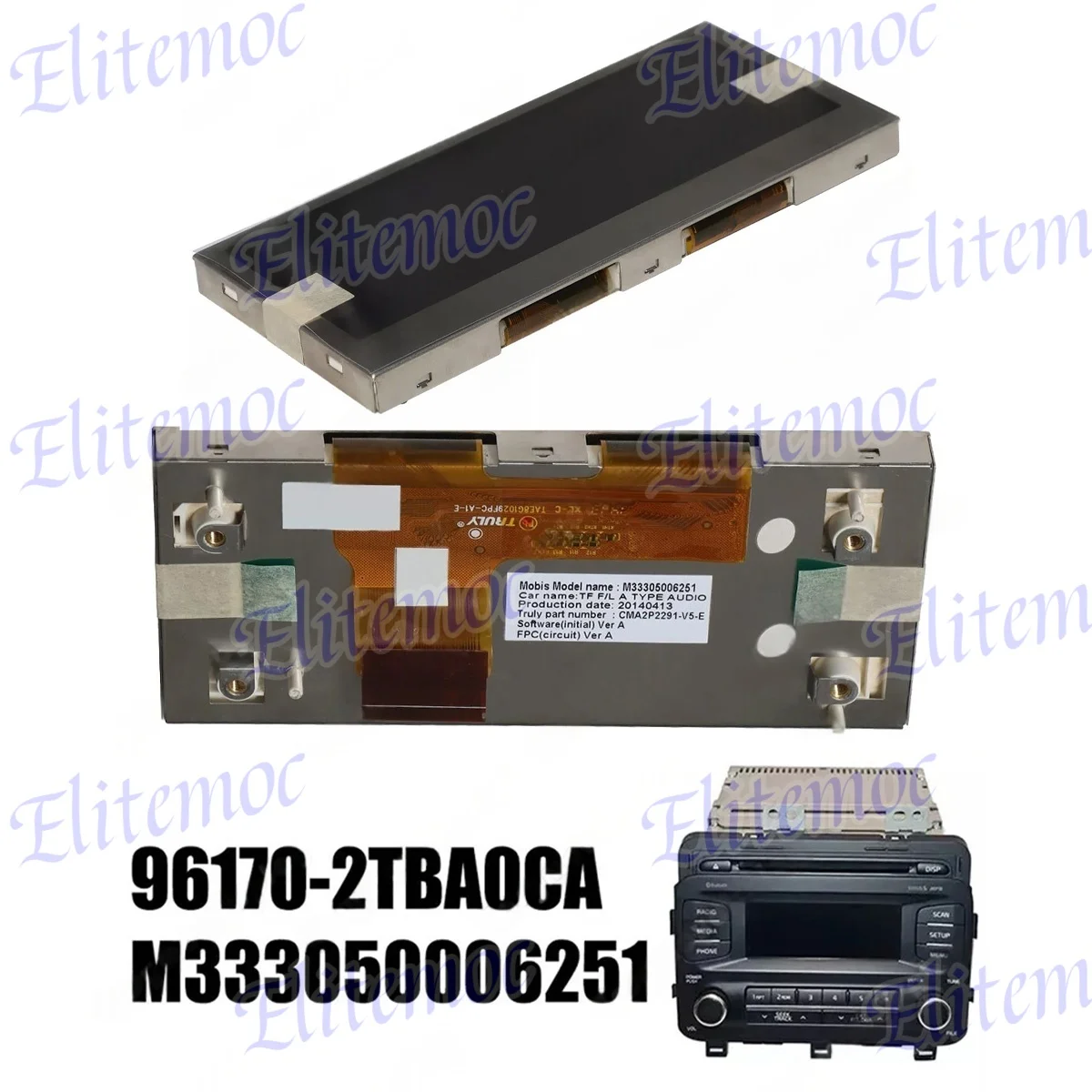 

CMA2P2291-V4 For 2014 - 2016 Kia Optima OEM LCD Display Touch Screen Module Panel Replacement