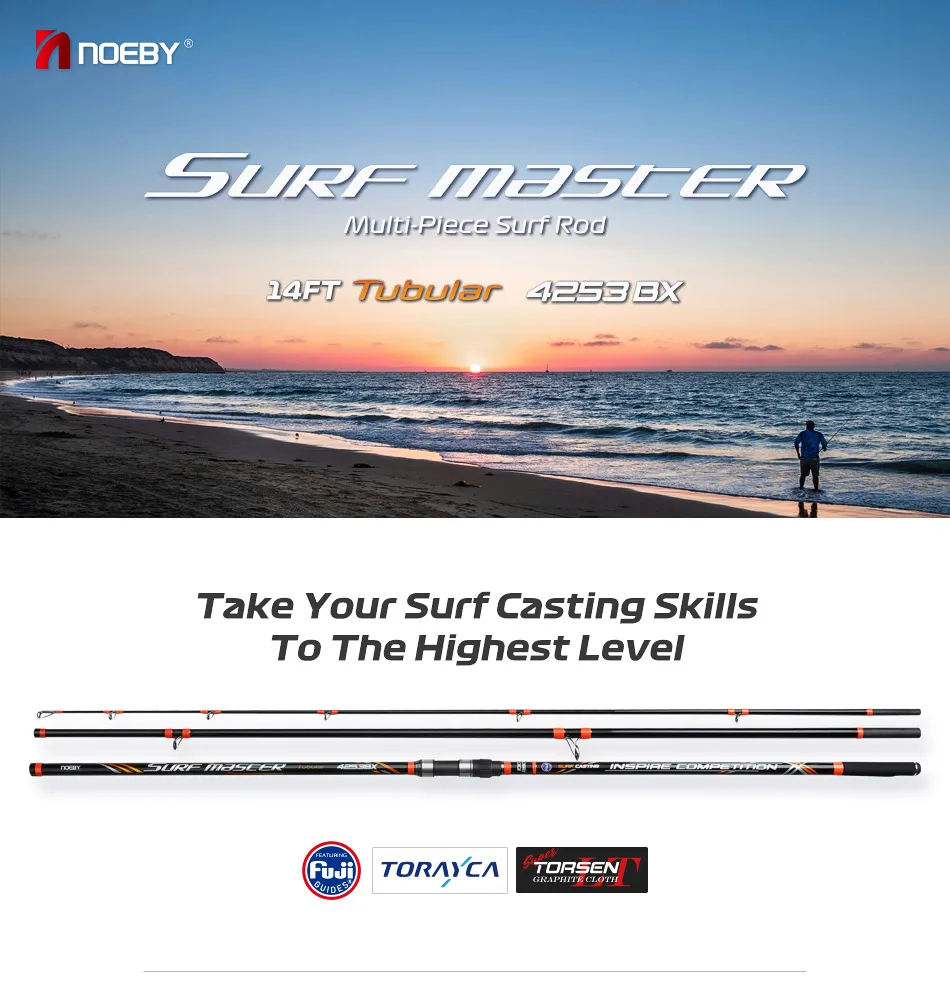 NOEBY Surf Master rod tubular carbon tip