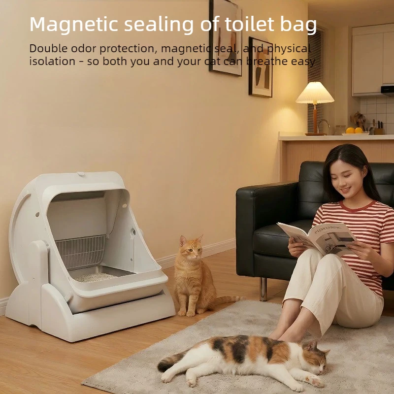 Caja de arena automática para gatos–limpieza inteligente y desodorante - imagen 4