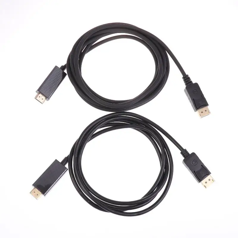DP - HDMI変換ケーブル 1.8/3 4K HDアダプターケーブル コンピューターモニターケーブル 大型DPをHDMIに変換 コンピューター、ラップトップ、テレビ、プロジェクター、モニター用