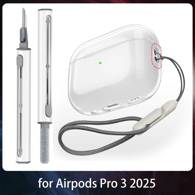 

Lanyard Clear Case for Aripods Pro 3 2025 Pro3 Earphone Cases Protective Shell Earbuds for Air Pods Pro 3 Accessories
