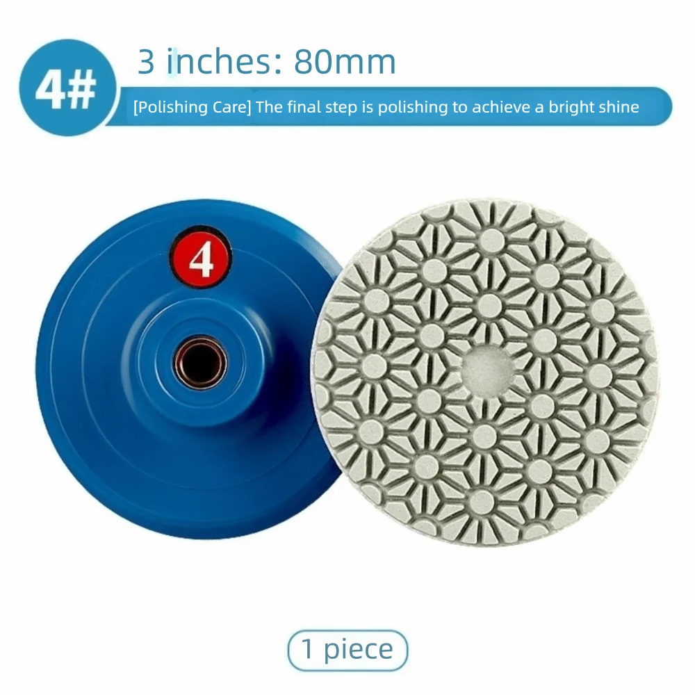 

Grinding Sheet 4 Step Polishing Pad Integrated Wet Dry Grinding Disc Diamond Coated Renovation Diamond Pad Granite