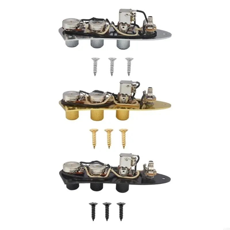 Control Plate Assembly with Output Port, Selector, and Three Knob Layout for Instrument Repair Projects Daily Use 24BD