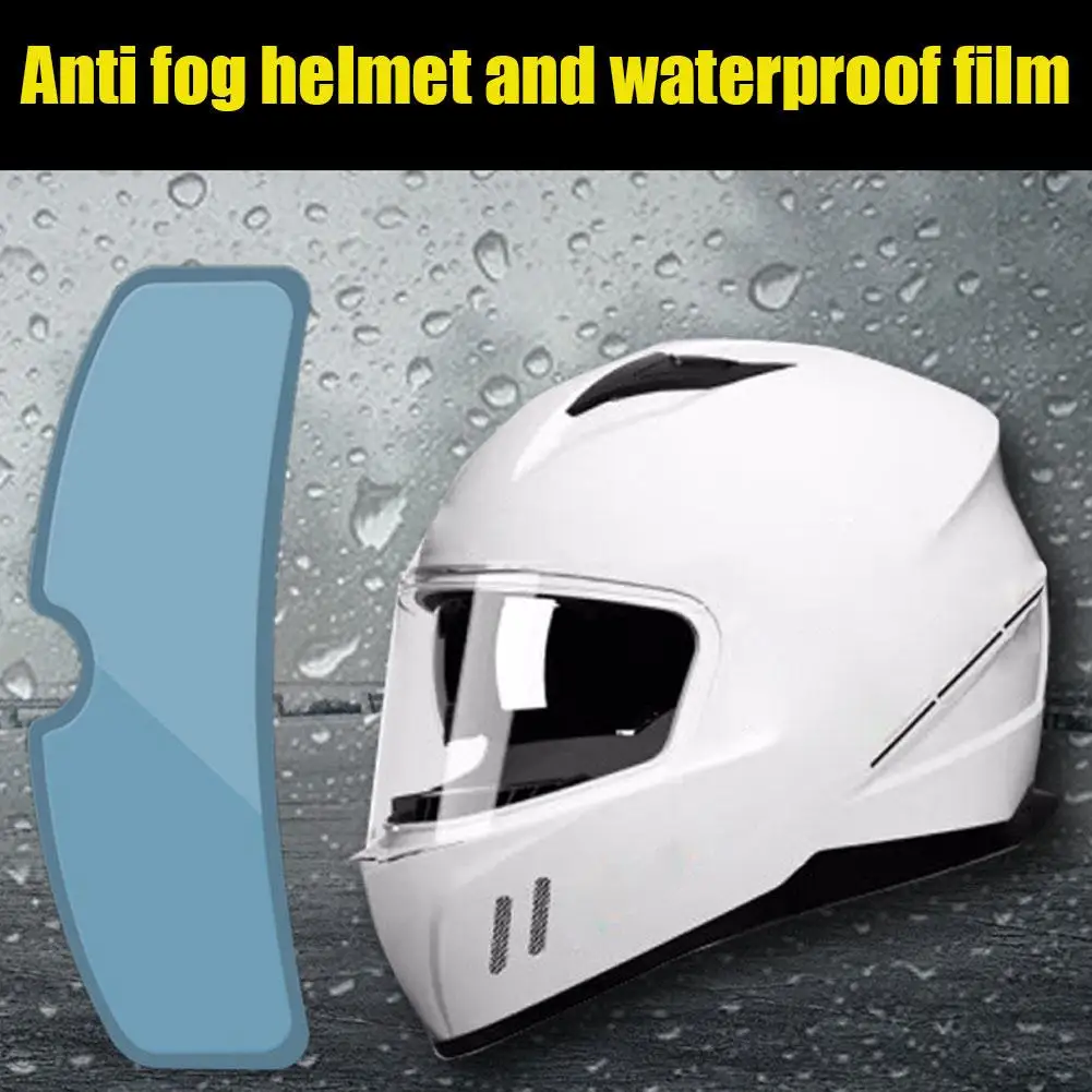 Baru helm sepeda motor Universal lapisan tempel bening lapisan stiker Nano tampilan tinggi helm praktis lapisan pelindung hujan Moto Film anti-kabut Co H4O8