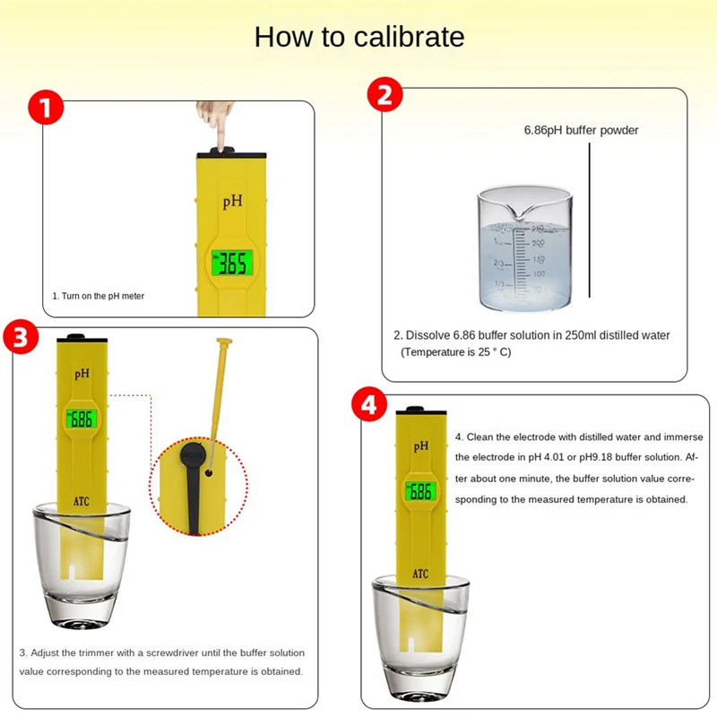 0.01 수질 테스터 PH 미터 휴대용 펜 타입 산도 측정기 물 PH 테스터