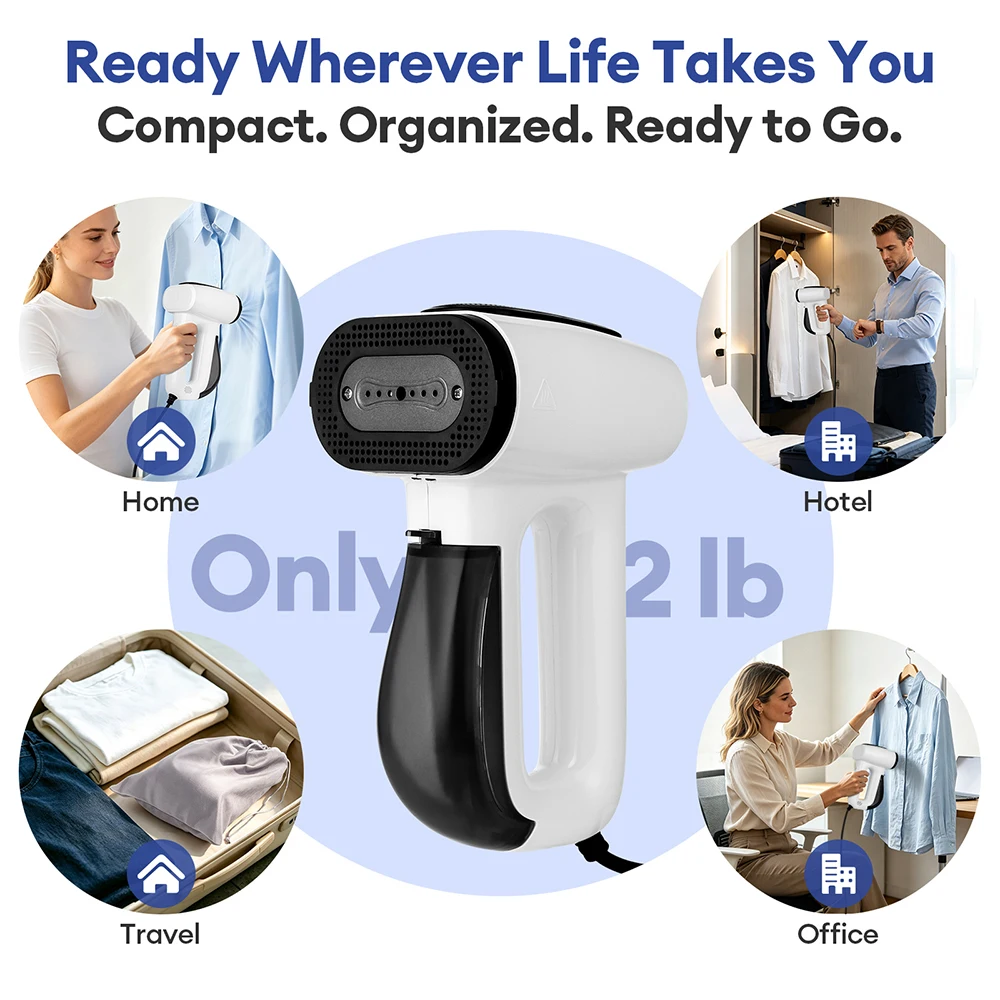 1300w Vacuum Garment Steamer 3 in 1 Steam Ironing Dry Ironing 175ml Water Tank Fast Wrinkle Removal With Filter Pads image 3