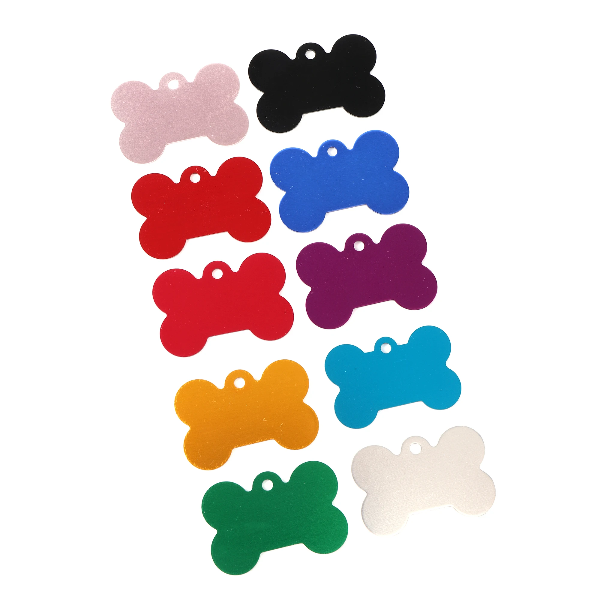 10 Pcs Pet Dog Aluminum Bone Dog Tags To Prevent Loss Personalized Cat And Dog Tags Puppy Collars, Bone Markers Pet Supplies