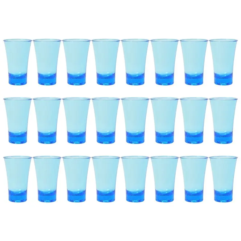 AEE6-24Pcs 30Ml Polystyrene Shot Glasses For Spirits, Cocktails, Multicolored Ombre Design