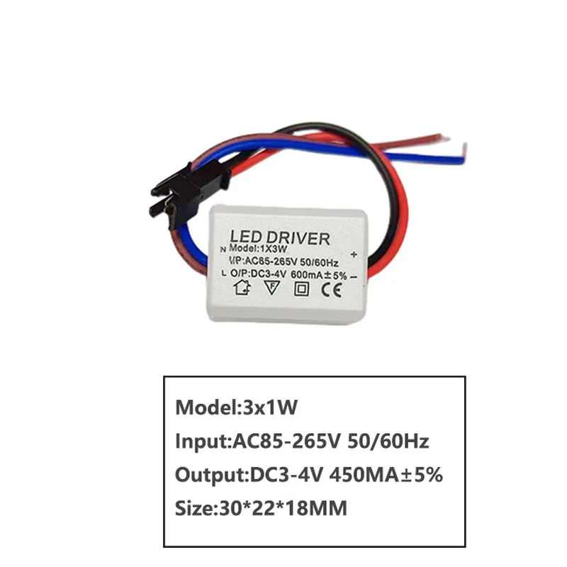 1Pcs Lighting Transformer AC 85-265V to DC 3-12V LED Power Supply Driver Adapter for 1 - 3W Ceiling Thumb Light Lamp