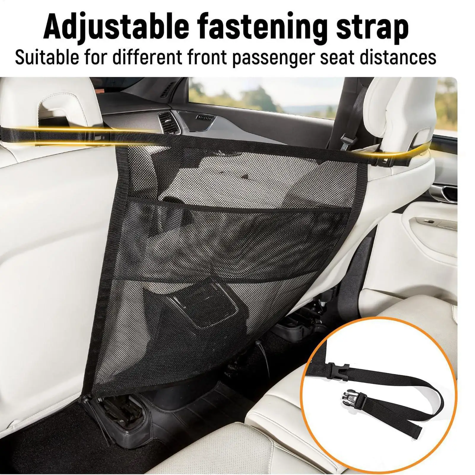 Car Dog Barrier Anti-collision Mesh Pet Auto Fence Barrier Isolation Network Safety Isolation Bar Child Dog Buffer Device