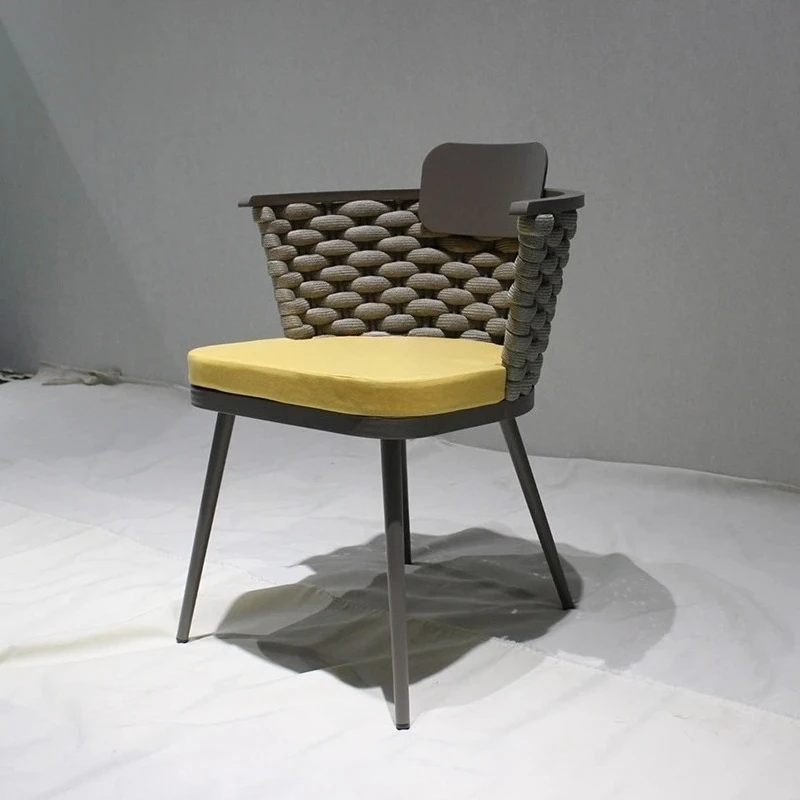 m Nordic High-end Aluminum Alloy Outdoor Chairs Outdoor Furniture Backrest  Dining Household Balcony Minimalist Chair m
