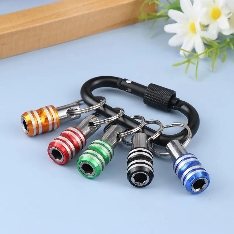 (Ce14)5pcs Color Keychain Quick Change Connecting Rod 1/4 Hex Handle Screw Head Quick Release Conversion Sleeve Set