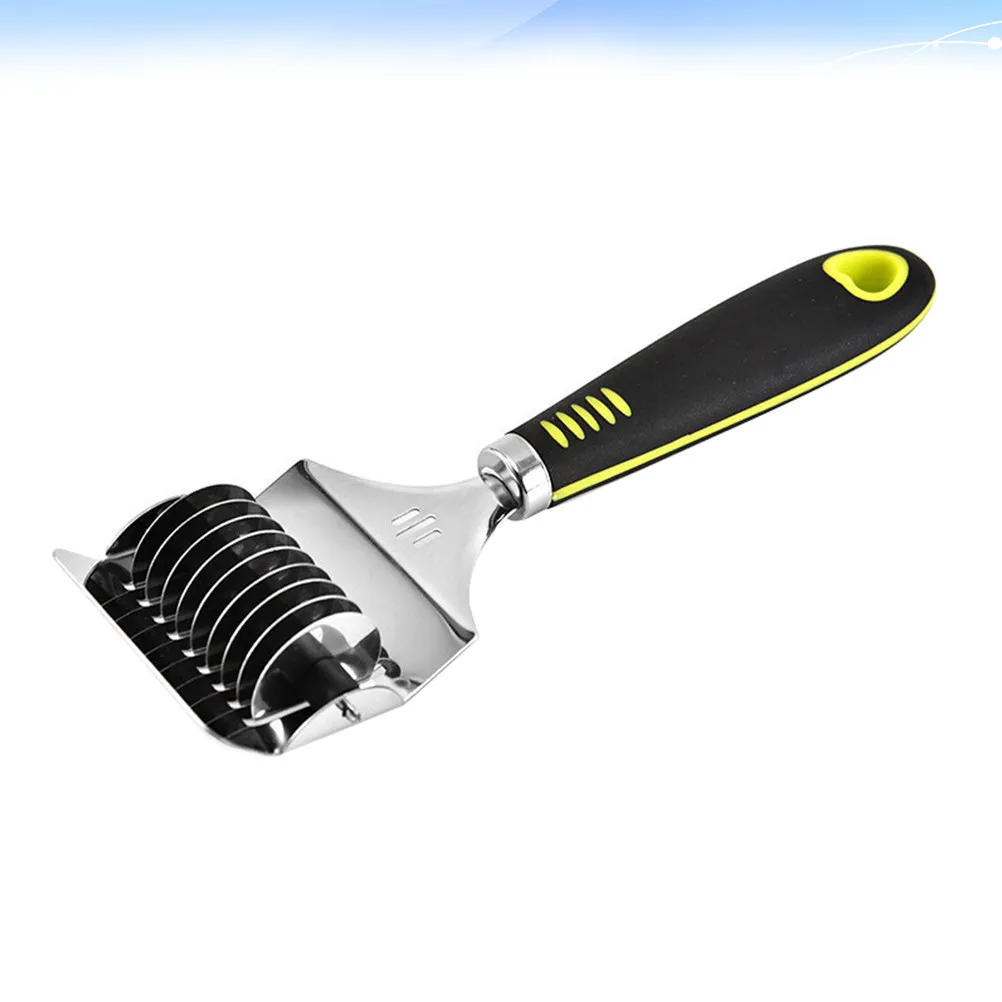 Stainless Steel Manual Noodle Maker Roller Dough Cutter Tool for Cutting Noodles Parsley Garlic Ginger Scraping Dough Effortless