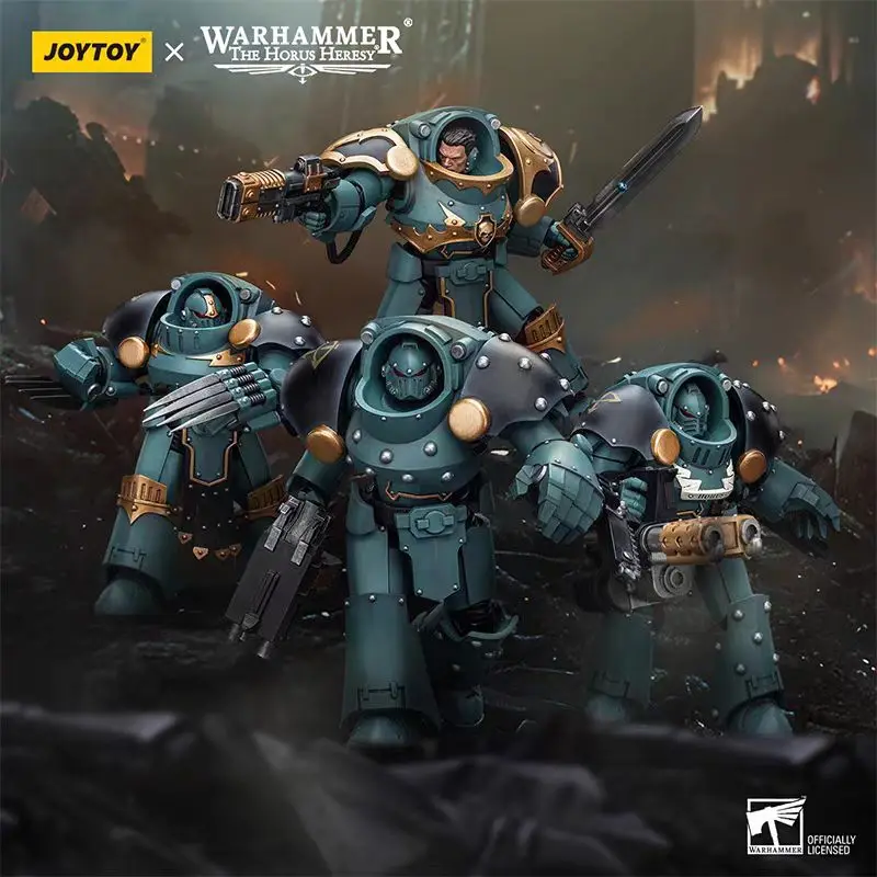 In Stock JOYTOY Warhammer 40k 1/18 Action Figure 14.2cm Sons of Horus Tartarus Terminator Squad Series Model Toy