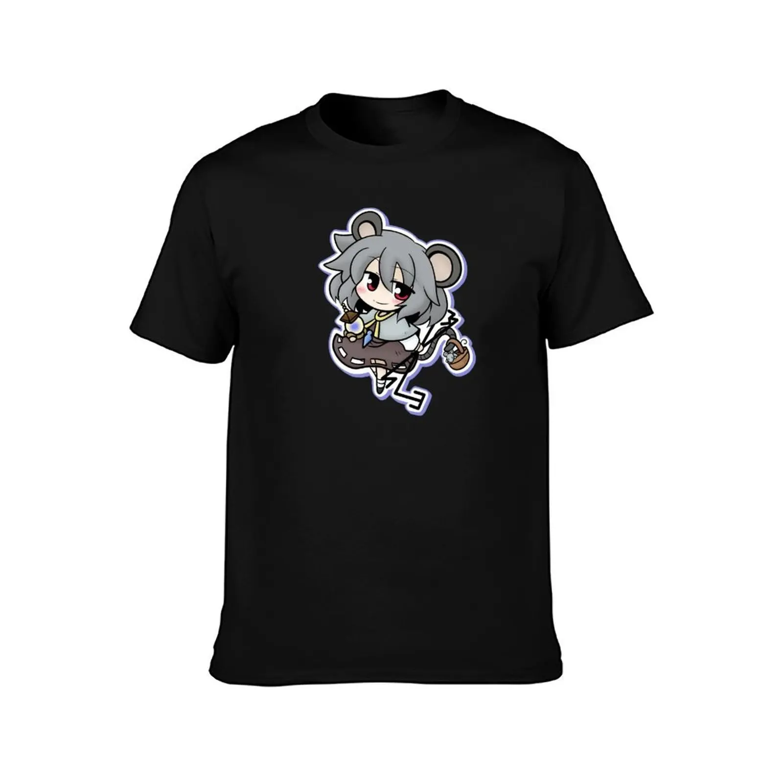 The tiny and clever Nazrin T-Shirt, Summer Casual Cotton Tee, Oversized Streetwear Tops, Vintage Graphic Print, Unisex Men Women