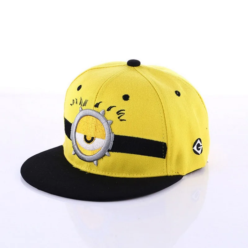 Minions Cartoon Berretto con visiera per bambini carino e adorabile Berretto da baseball con protezione solare con ricamo Kawaii personalizzato Stile genitore-figlio