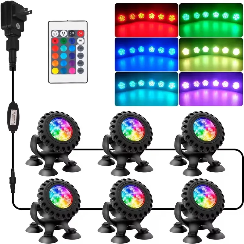 

Solar Fish tank Underwater Lamp Farmhouse Outdoor Decorative Pool Spotlight IP68 Outdoor Waterproof Solar Spotlight