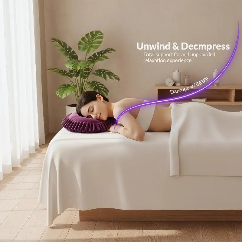 

Face Cradle Pillow with Hole Comfortable for Long Lying Massage Table Cushion for Beauty Salon SPA