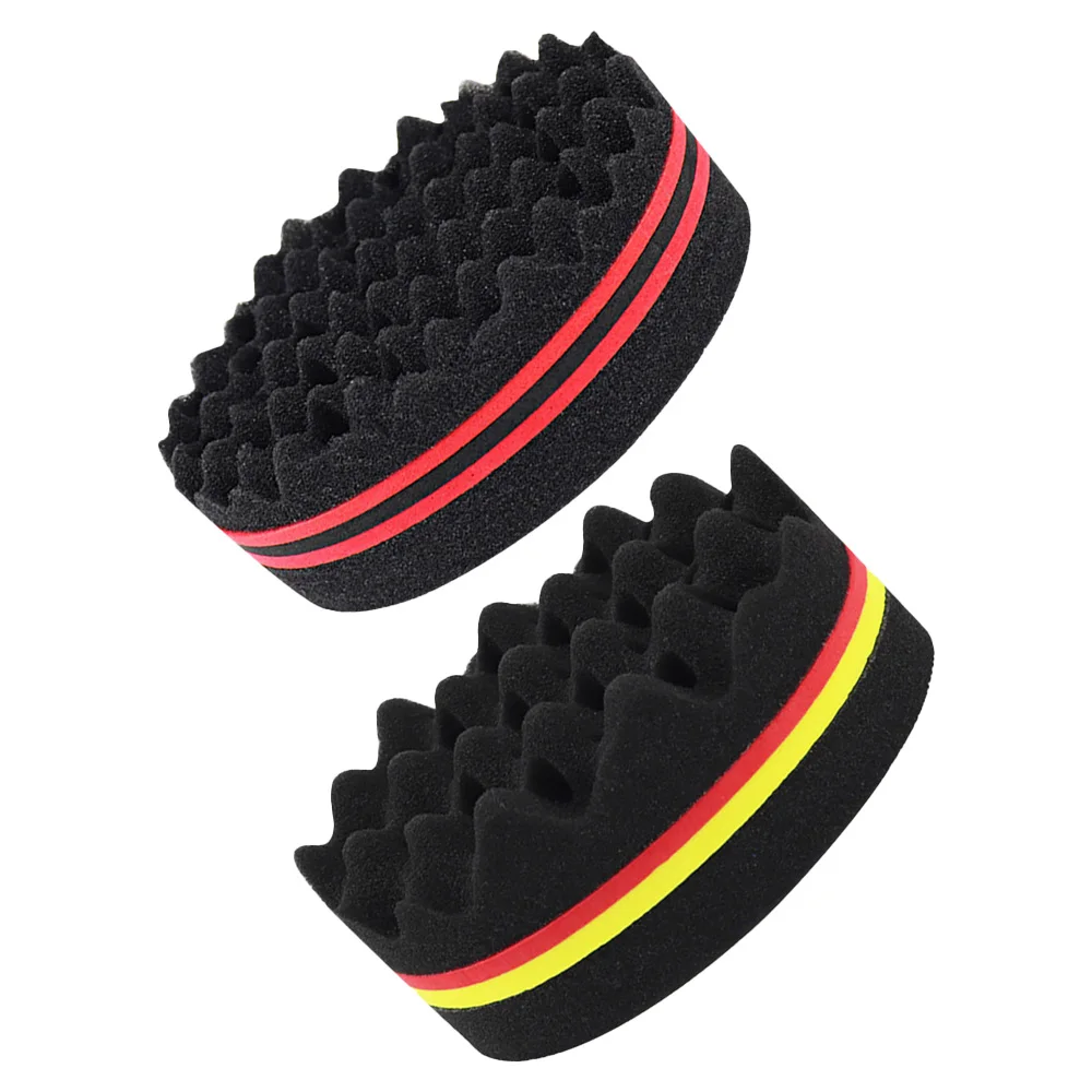 

Oval Hair Sponge Magic Barber Twist Curl Brush Hair Braids Braiding Hair Perforated Curly Sponge Wave Roll Washable Tool