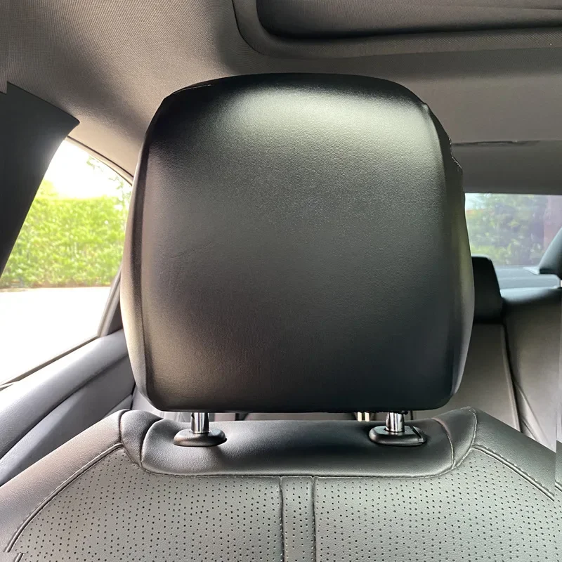 Copertura universale per poggiatesta per auto in pelle elastica PU impermeabile Copertura antipolvere all-inclusive e senza tracce Accessori auto per camion Suv per auto