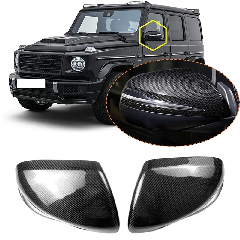 

Real Carbon Fiber For Mercedes-Benz G-Class W464 G500 G63 GLE GLS W167 Side Wing Rearview Mirror Cover Cap