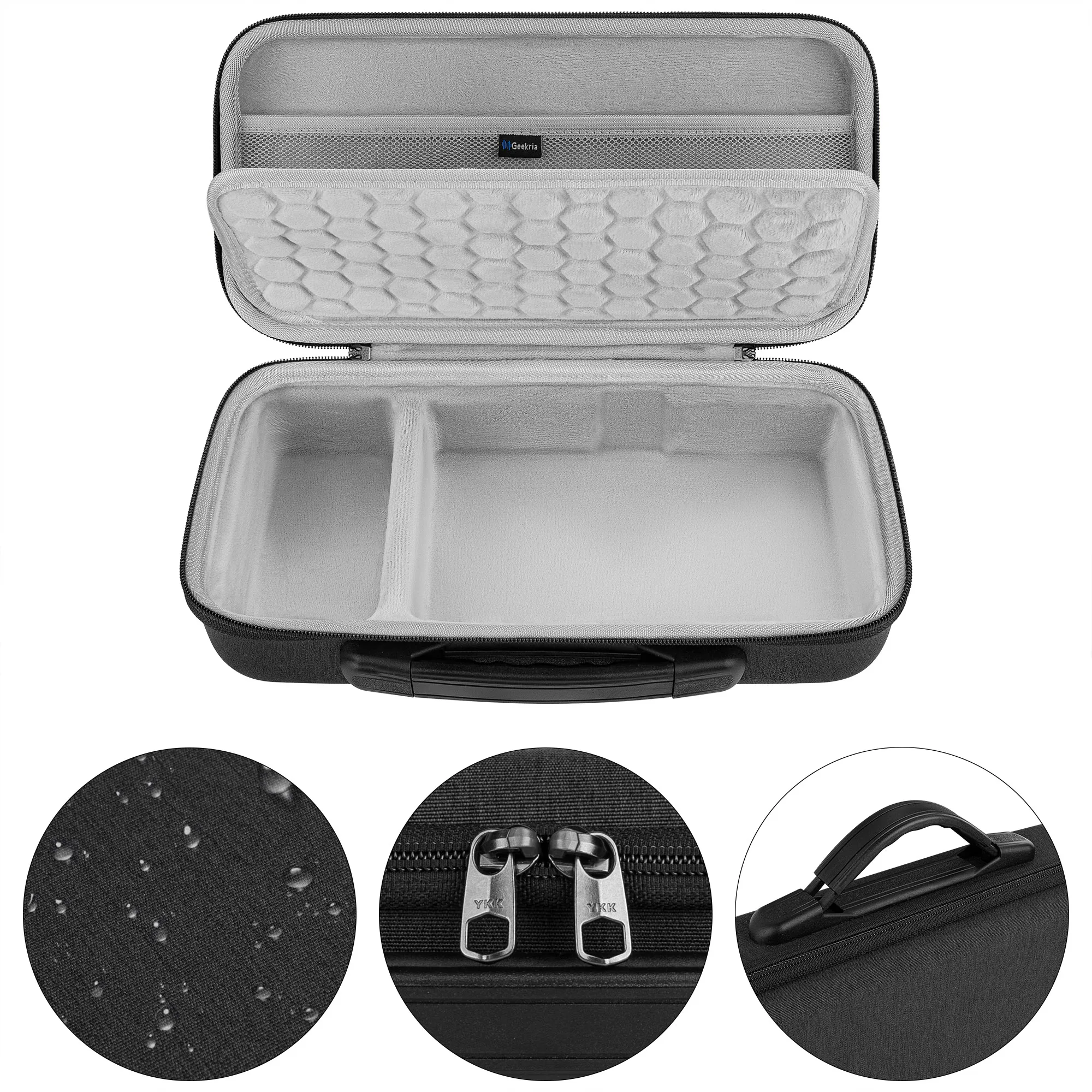 حقيبة حمل بواجهة الصوت Geekria، حقيبة سفر ذات غلاف صلب متوافقة مع MOTU M2 / M4، M-Audio M-Track Duo/M-Track Duo HD