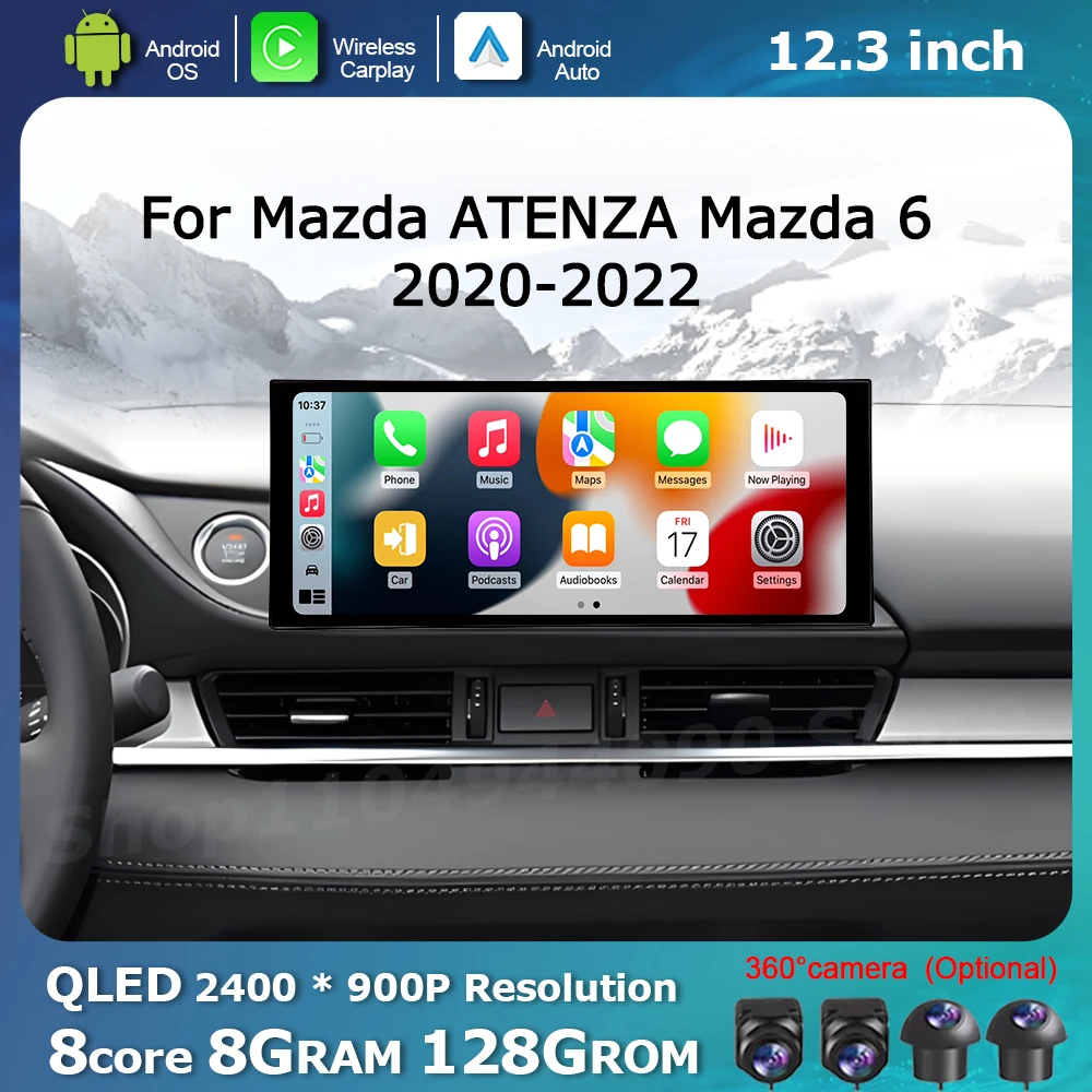 

for Mazda ATENZA Mazda 6 2020 - 2022 Android OS Car Touch Display Screen Multimedia Radio Player DSP Stereo GPS Navi Carplay BT