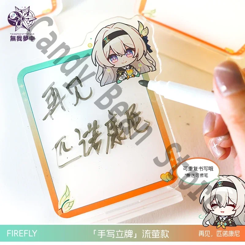 

Anime Honkai: Star Rail Firefly Cosplay Acrylic Message Board Cartoon Handwriting Standing Sign Stand Figure Adorn Xmas Gift